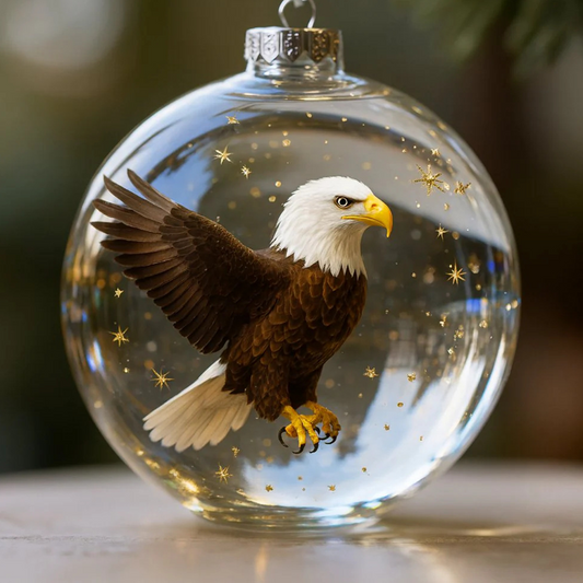 🐦✨Nature's Vogel Ornament in Glaslook Bolvorm