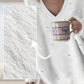 V-hals oversized trui met lange mouwen, kralenversiering en pluizige bovenkant