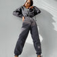 Comfortabele effen kleur dames jumpsuit met capuchon