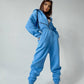 Comfortabele effen kleur dames jumpsuit met capuchon
