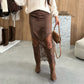 Elegante Lange Rok voor Dames met Kanten Paneel