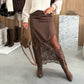 Elegante Lange Rok voor Dames met Kanten Paneel