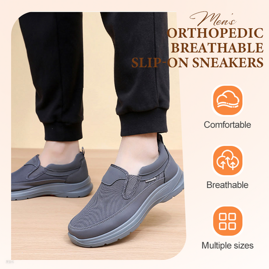 Ademende orthopedische instapsneakers voor heren