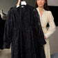 Vintage geborduurde jurk met lantaarnmouwen