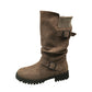 Schoen met gesp, wollen voering, groot formaat, halfhoge laarzen