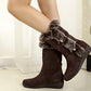 Dames snowboots tot halverwege de kuit met pluche rand