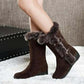 Dames snowboots tot halverwege de kuit met pluche rand