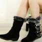 Dames snowboots tot halverwege de kuit met pluche rand