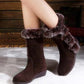 Dames snowboots tot halverwege de kuit met pluche rand