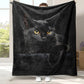 🎉 Black Cat All-Season Cozy Blanket – Minimalistisch ontwerp, ultrazacht en perfect voor thuis of op reis 🐾🖤