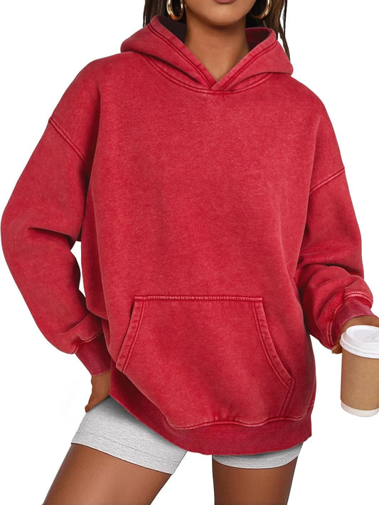 📢📢Dames Acid Wash Hoodie Oversized Lange Mouwen Herfstmode Sweatshirts