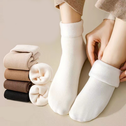 🧦 Dikke, warme effen kuitsokken voor dames