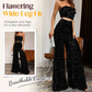 💖 LAATSTE DAG VAN DE UITVERKOOP: 50% KORTING! 💃 Wijde damesbroek met pailletten – elastische taille, glanzend en comfortabel voor feestjes ✨👖📦