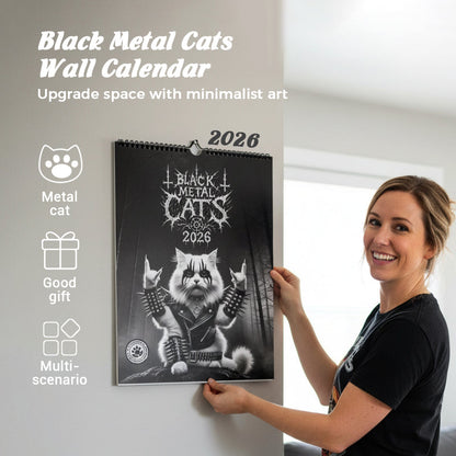😼 62% korting!  💗 Metal Cat Kalender 2026: 12 maanden lang mysterieuze katachtigen! 🤘📅