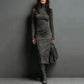 Elegante Coltrui Bodycon Jurk met Lange Mouwen