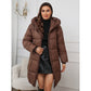 Warme en knusse, winddichte lange winterjas voor dames