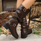 ✨ Vintage Western Laarzen voor Dames – Stoer, Stijlvol en Waterafstotend! 👢🌧️