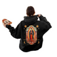 Unisex oversized Guadalupe hoodie met print