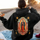 Unisex oversized Guadalupe hoodie met print