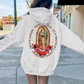 Unisex oversized Guadalupe hoodie met print