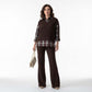 Elegante tweedelige lounge set voor dames met shirt en broek