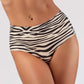 Naadloos damesondergoed met hoge taille en dierenprint