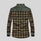 Trendy warme geruite jas met lange mouwen voor heren