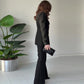 Elegante tweedelige set voor dames met blazer met gesplitste mouwen en broek