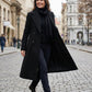 Klassieke trenchcoat voor dames met dubbele knoopsluiting en riem