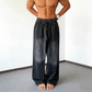 Heren casual broek met wijde pijpen en trekkoord