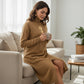Chique asymmetrische jurk met col en split voor dames