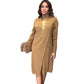 Chique asymmetrische jurk met col en split voor dames