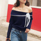 💖 Elegantie en Romantiek: De Off-Shoulder Trui met Kanten Detail! 🌟
