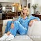 Damespyjama-set in denimlook van zacht, elastisch materiaal