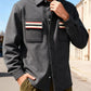Heren shirt met warme voering en contrasterende zakken