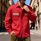 Heren shirt met warme voering en contrasterende zakken