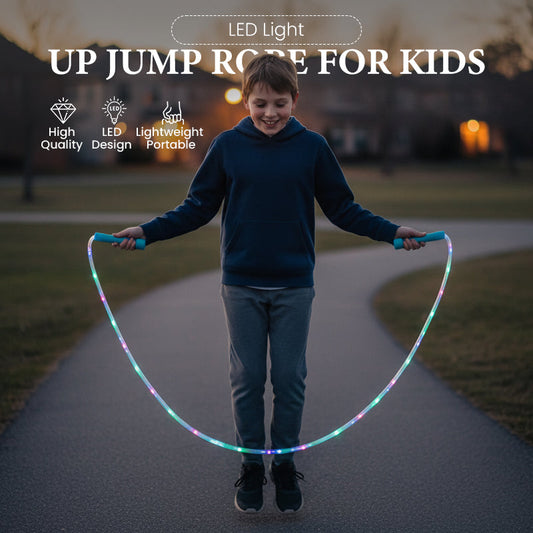 ✨LED-verlicht Springtouw voor Kinderen – Dynamische Lichtshow + Verstelbare Lengte: Actief Spel Zelfs in Het Donker!