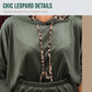 Dames set met hoodie en broek in luipaardprint van velours