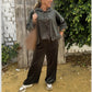 Dames set met hoodie en broek in luipaardprint van velours