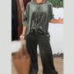 Dames set met hoodie en broek in luipaardprint van velours