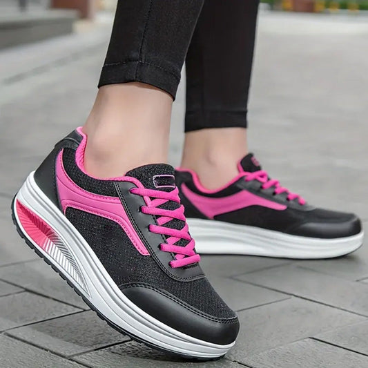 Casual ademende sneakers met dikke zool voor dames
