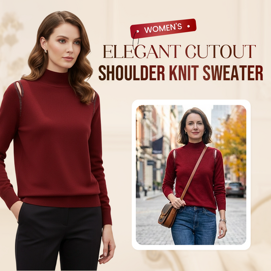 Elegante gebreide trui met uitgesneden schouders voor dames