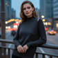 Elegante gebreide trui met uitgesneden schouders voor dames