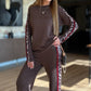 Dames trainingspak met luipaardstrepen