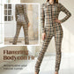 Plaid Zipper Front Jumpsuit with Stacked Legs