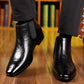 Leren herenslippers met print
