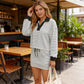 Gestreepte tweedelige minirok set voor dames