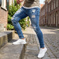 👖 60% KORTING! 🔥 Stijlvolle skinny jeans met een verwassen look voor heren – Slim fit, ademend katoen en stoere scheurdetails
