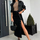 Stijlvolle denim bodycon rok met knoopsluiting en split