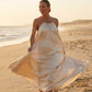 Elegante halternek maxi-jurk met open rug voor dames